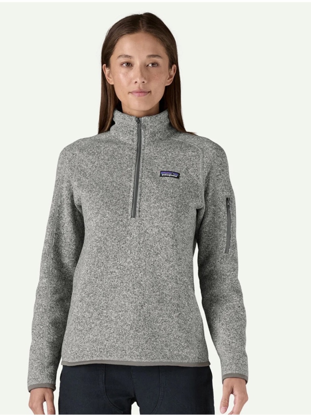 Patagonia Better Sweater Quarter Zip Birch White